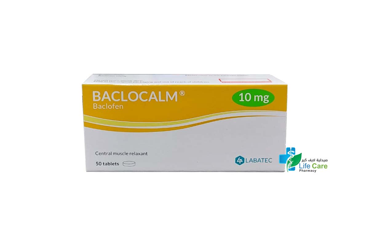 BACLOCALM 10 MG 50 TABLETS - Life Care Pharmacy