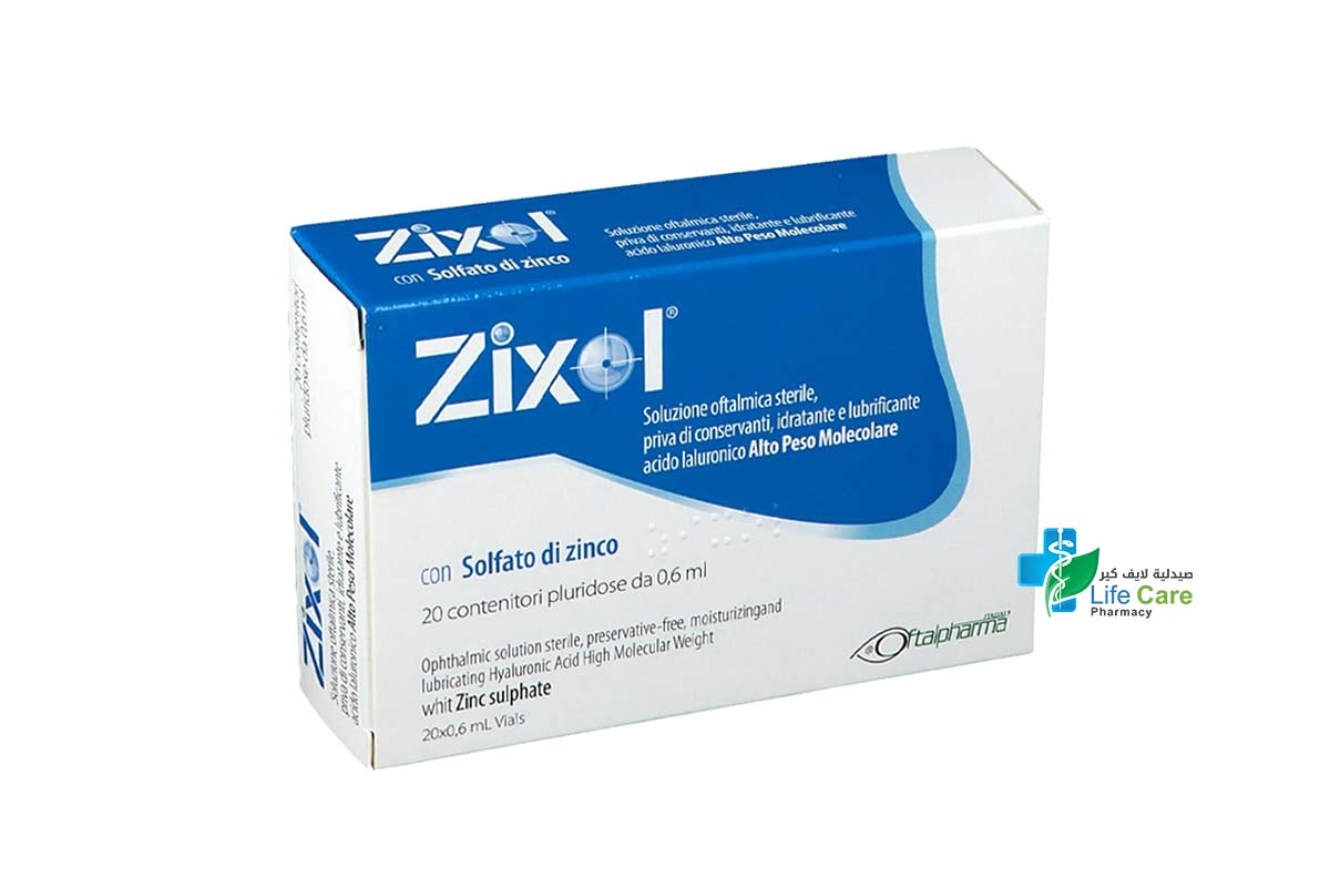 ZIXOL EYE DROPS 20X0.6 ML - Life Care Pharmacy