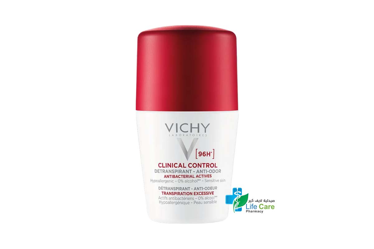 VICHY DEO ROLL CLINICAL CONTROL WHITE 96H 50 ML - Life Care Pharmacy