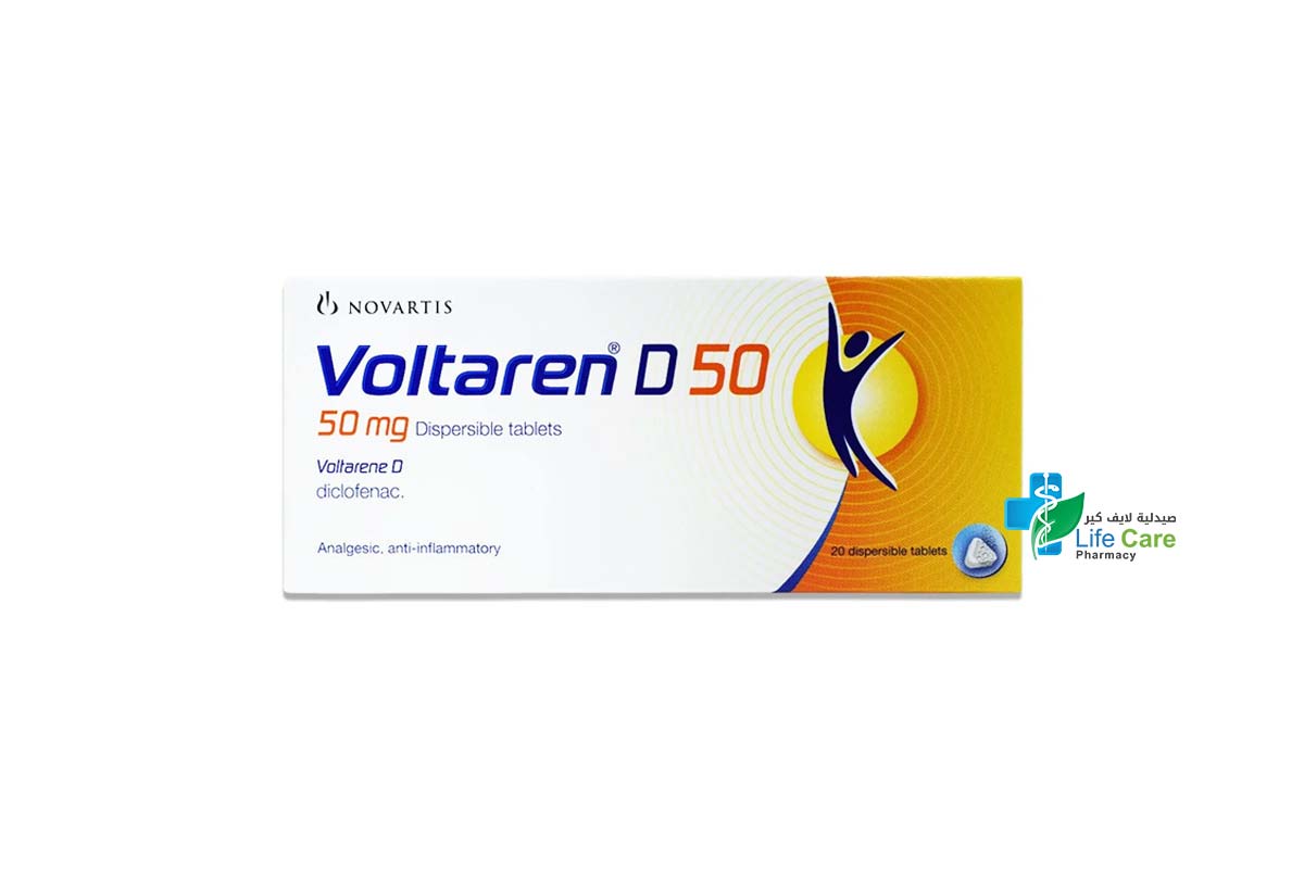 VOLTAREN D 50 MG 20TAB - Life Care Pharmacy