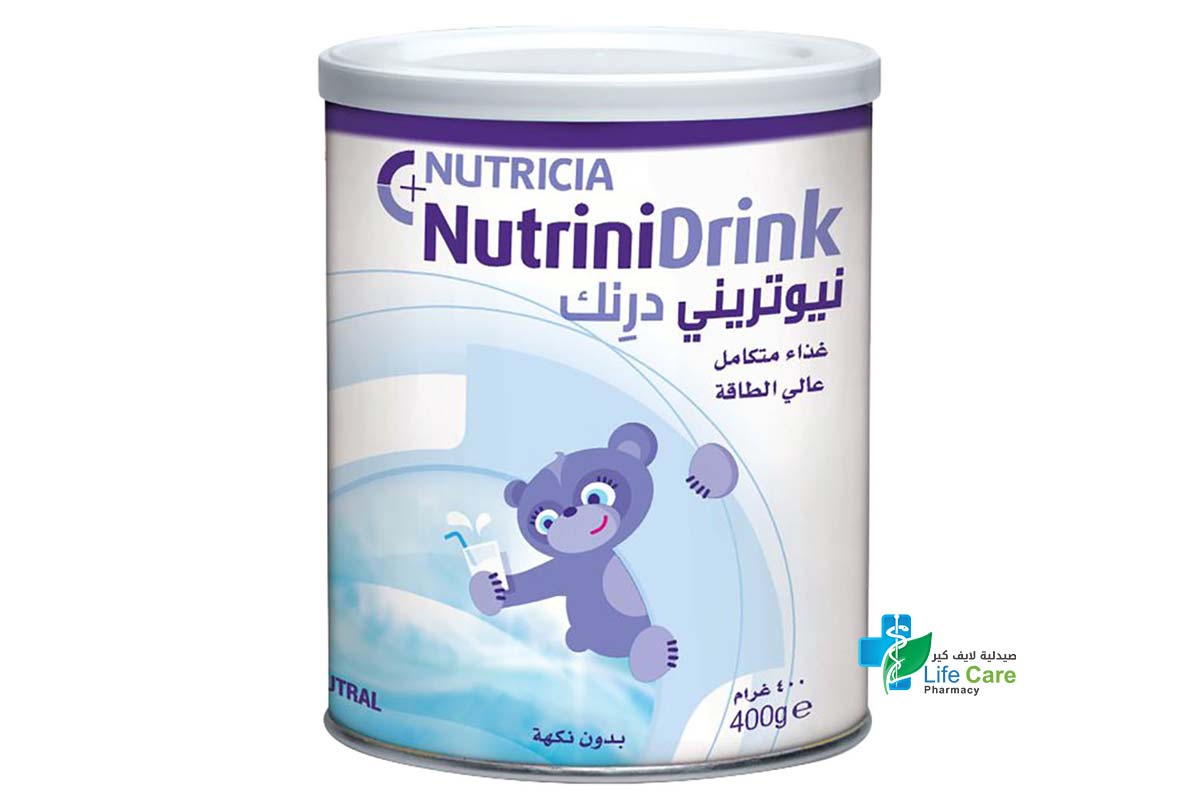 NUTRICIA NUTRINI DRINK NEUTRAL MILK 400GM - Life Care Pharmacy