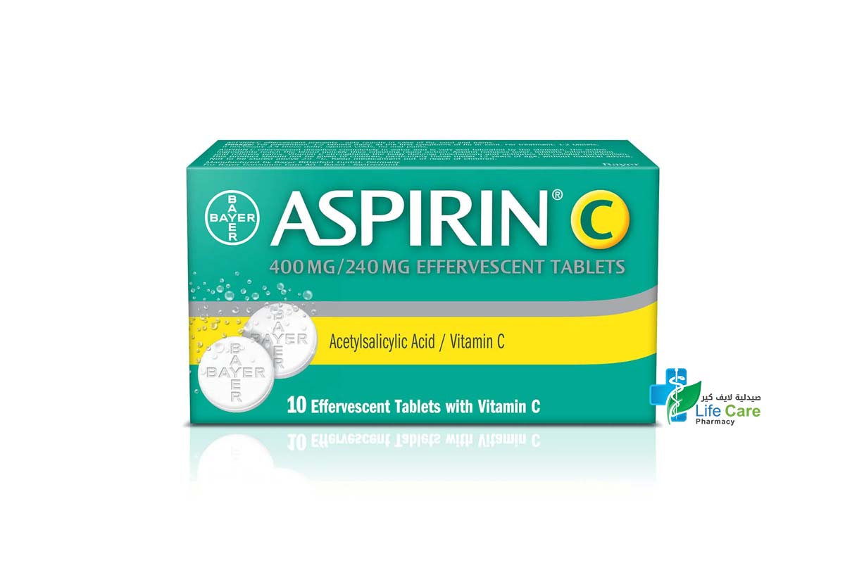 ASPIRIN C EFF 400 MG 240 MG 10 TABLETS - Life Care Pharmacy