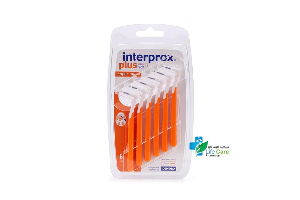 INTERPROX PLUS SUPER MICRO 0.7 ORANGE 6 UNITS - Life Care Pharmacy