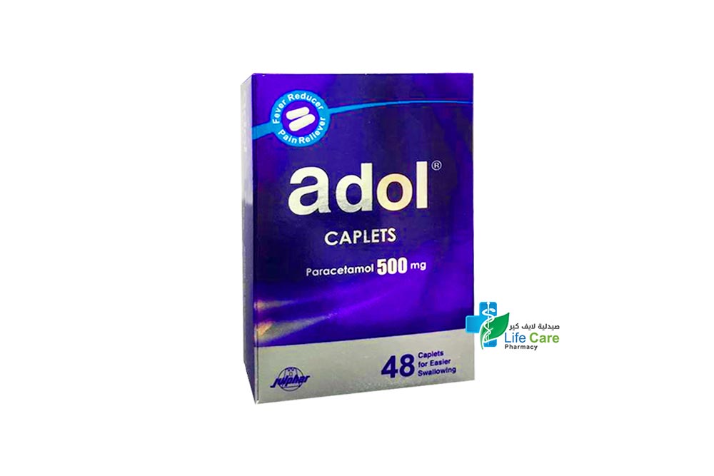 ADOL 500MG 48 CAPLETS - Life Care Pharmacy