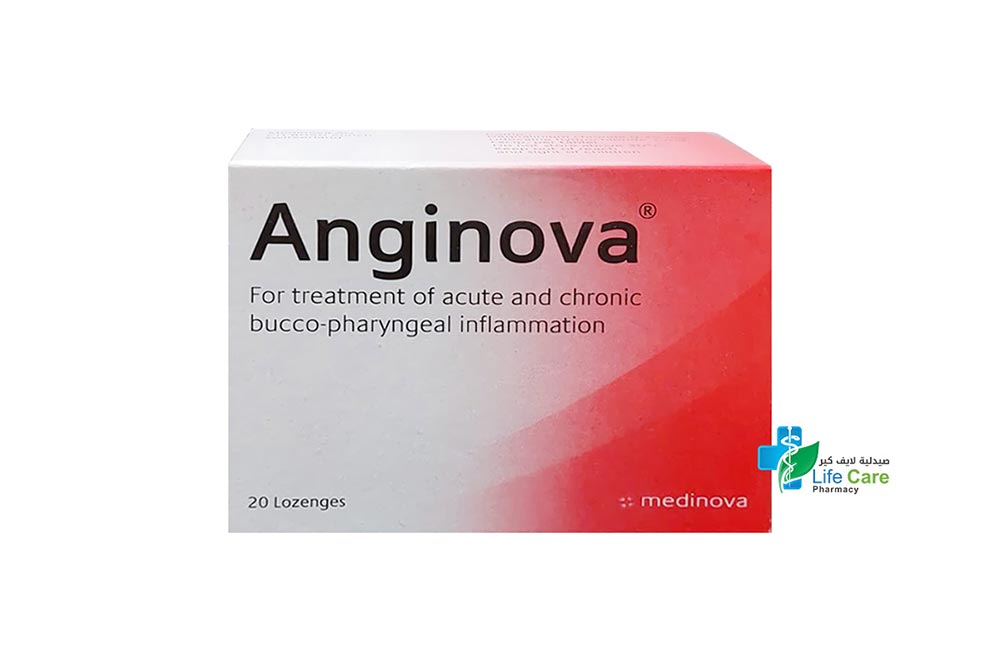 ANGINOVA 20 TABLETS - Life Care Pharmacy