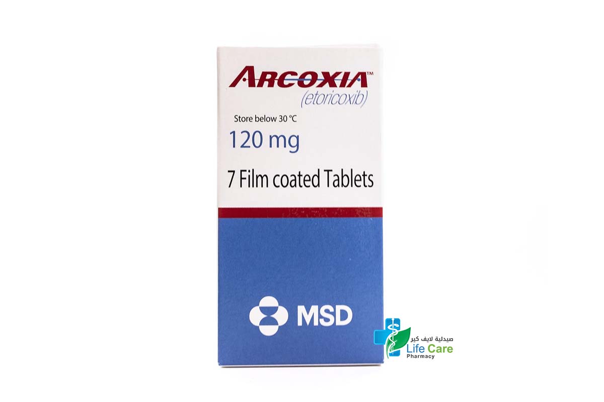 ARCOXIA 120MG 7 TABLETS - Life Care Pharmacy