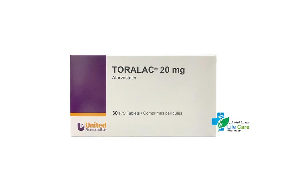 TORALAC 20 MG 30 TABLETS - Life Care Pharmacy