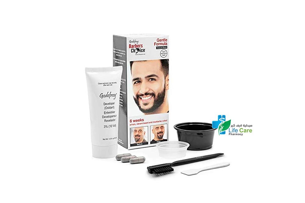 GODEFROY BARBERS CHOICE BEARD AND MUSTACHE BLACK - Life Care Pharmacy