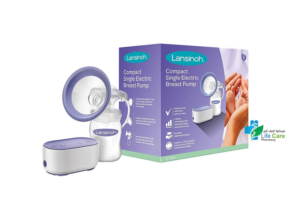 LANSINOH COMPACT SINGLE ELECTRIC BREAST PUMP - Life Care Pharmacy