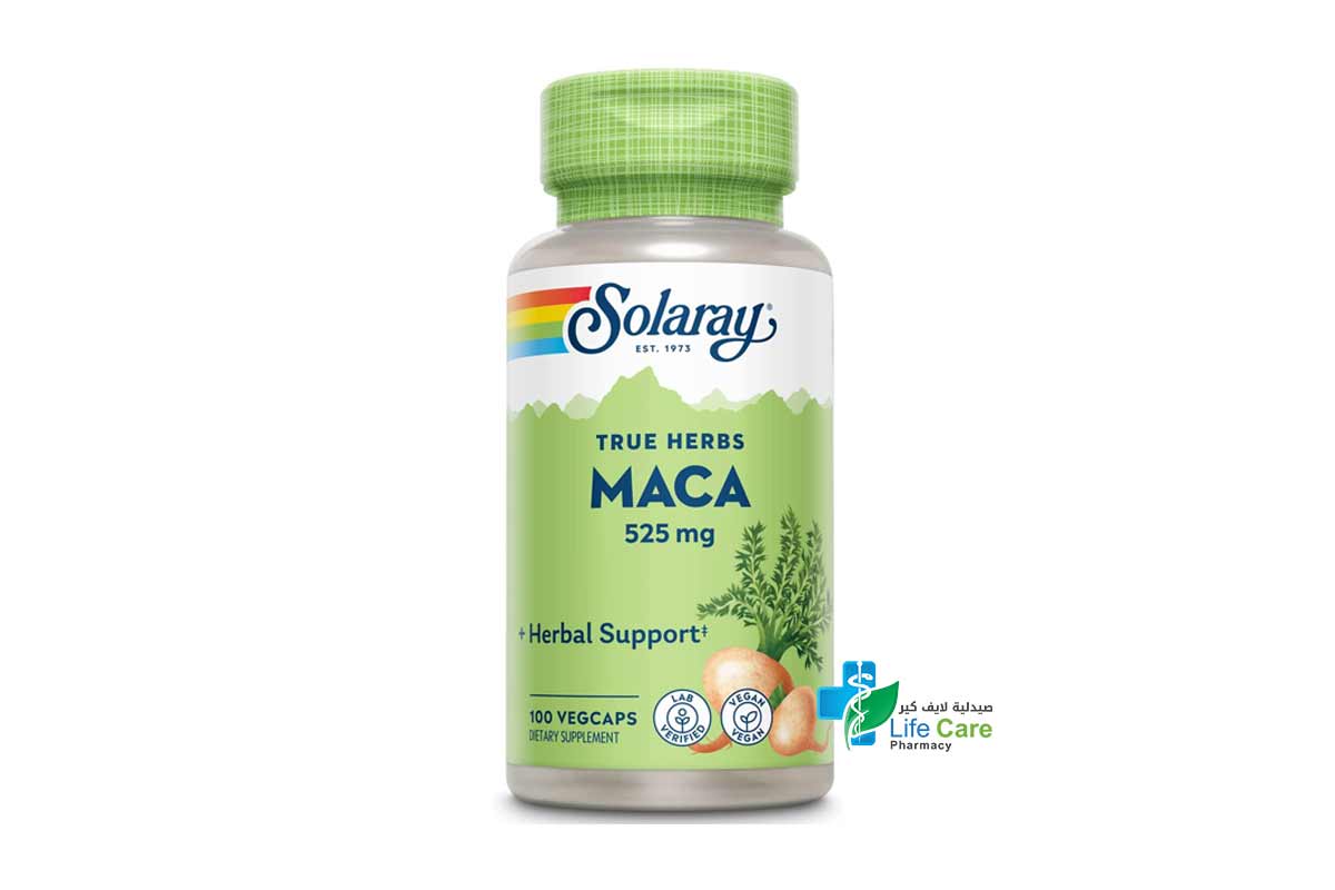SOLARAY MACA 525MG 100CAPSULES - Life Care Pharmacy