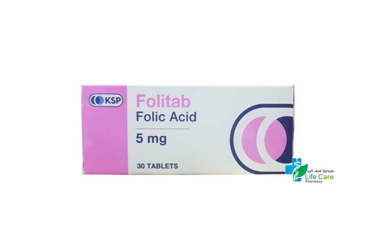 FOLITAB 5 MG 30 TAB - Life Care Pharmacy
