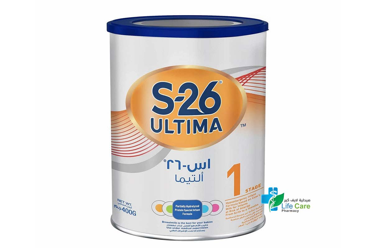 S 26 ULTIMA NO 1 STAGE MILK FROM BIRTH TO 6 MONTH 400 GM - Life Care Pharmacy