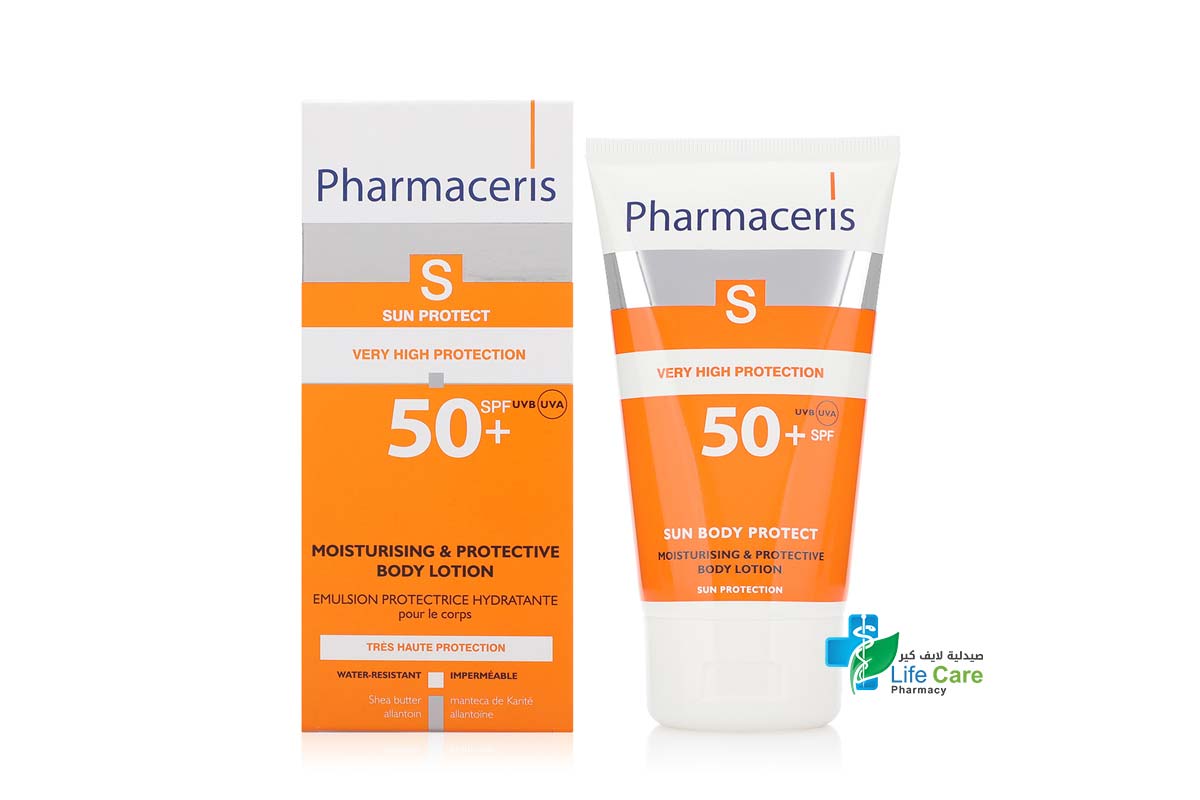 PHARMACERIS S SUN PROTECT SPF50 PLUS MOISTURIZING AND PROTECTIVE BODY LOTION 150 ML - Life Care Pharmacy