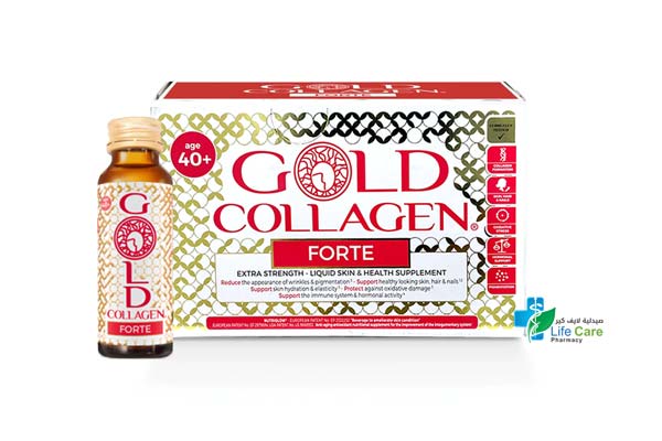 GOLD COLLAGEN FORTE AGE 40 PLUS 10X50ML AMPOULES - Life Care Pharmacy