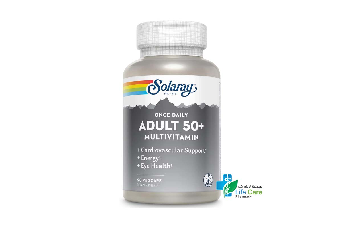 SOLARAY ONCE DAILY ADULT 50 PLUS MULTIVITAMIN 90 CAPSULES - Life Care Pharmacy