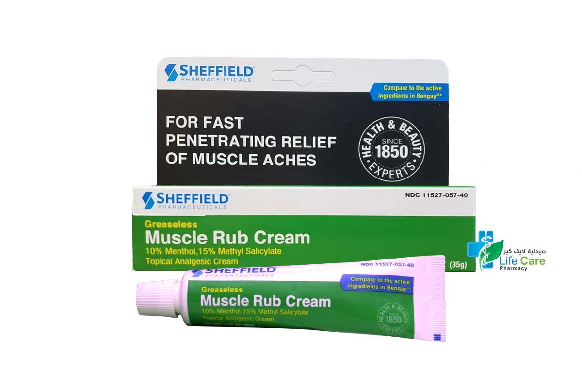 SHEFFIELD MUSCLE RUB CREAM 35 GM - Life Care Pharmacy