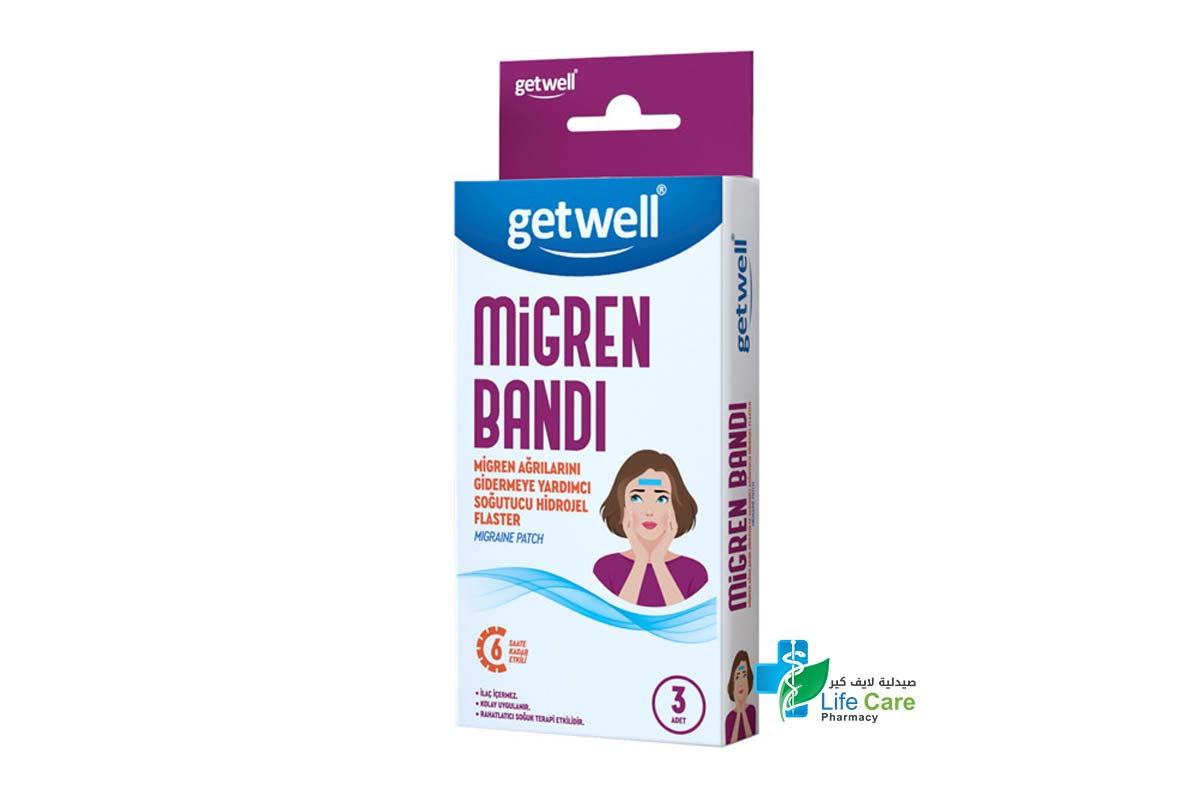 GETWELL MIGREN BANDI 3 PCS - Life Care Pharmacy