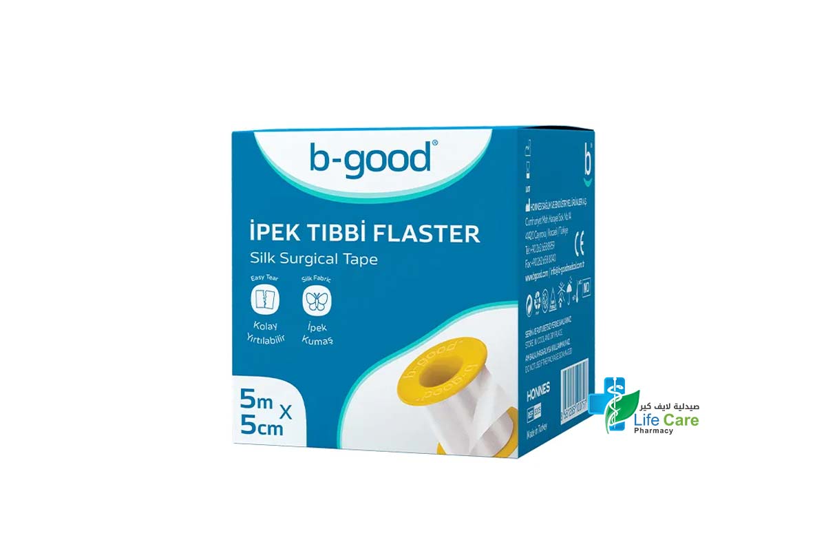 B GOOD IPEK TIBBI FLASTER SILK SURGICAL TAPE 5MX5CM - Life Care Pharmacy