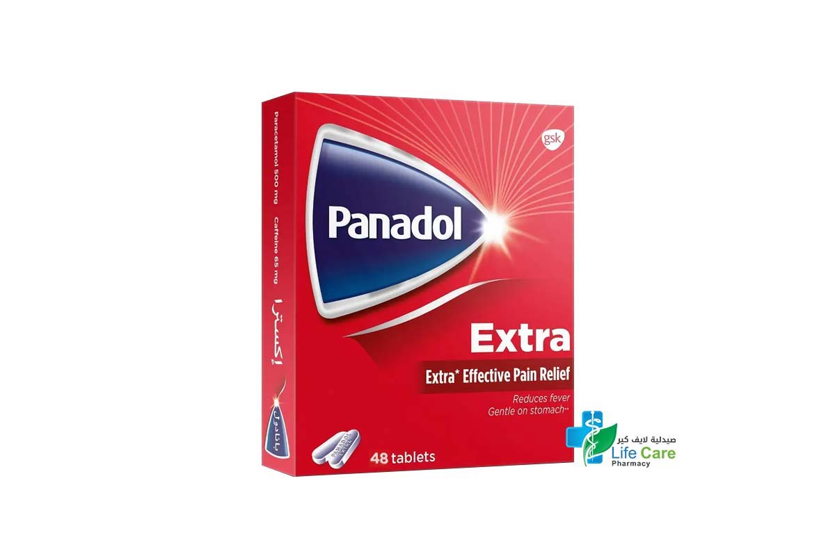 PANADOL EXTRA 48 TABLETS - Life Care Pharmacy
