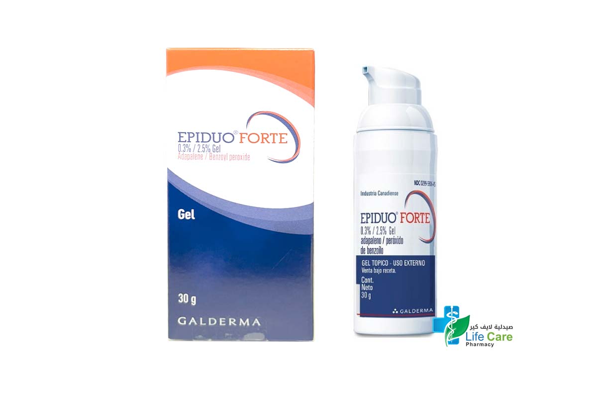 EPIDUO FORTE 0.3%  2.5% GEL 30 GM - Life Care Pharmacy