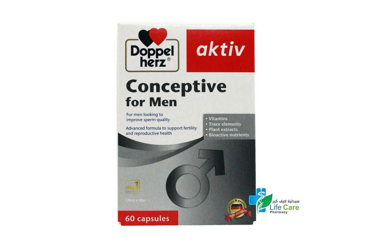 DOPPEL HERZ AKTIV CONCEPTIVE FOR MEN 60 CAPSULES - Life Care Pharmacy