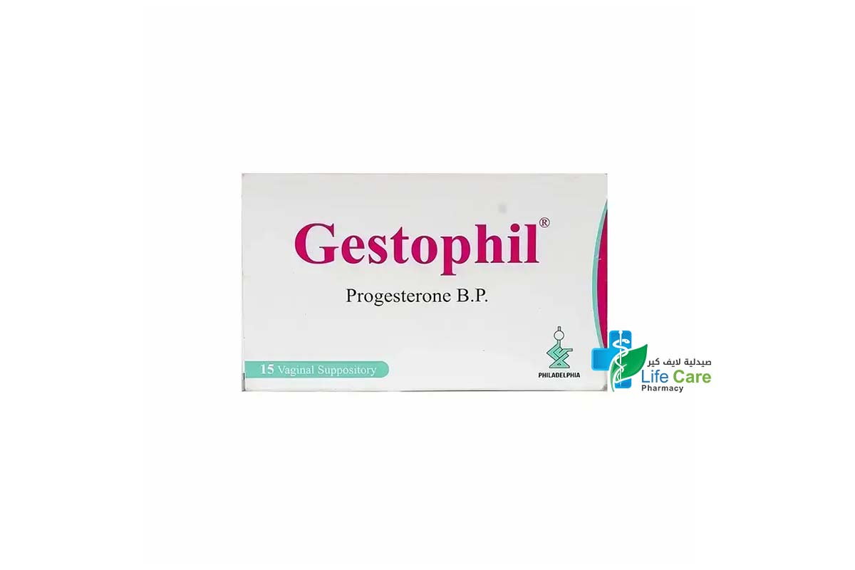 GESTOPHIL 400 MG 15 VAGINAL SUPPOSITORY - Life Care Pharmacy
