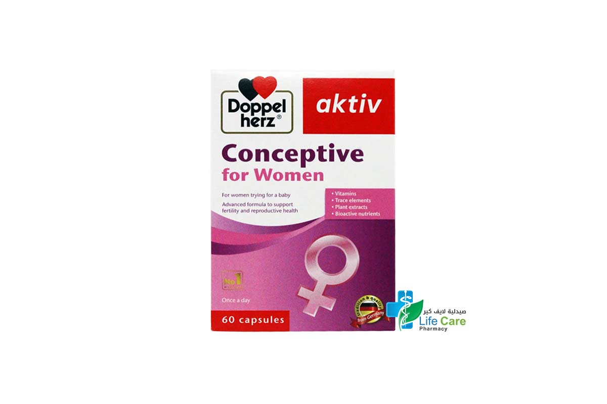 DOPPEL HERZ AKTIV CONCEPTIVE FOR WOMEN 60 CAPSULES - Life Care Pharmacy