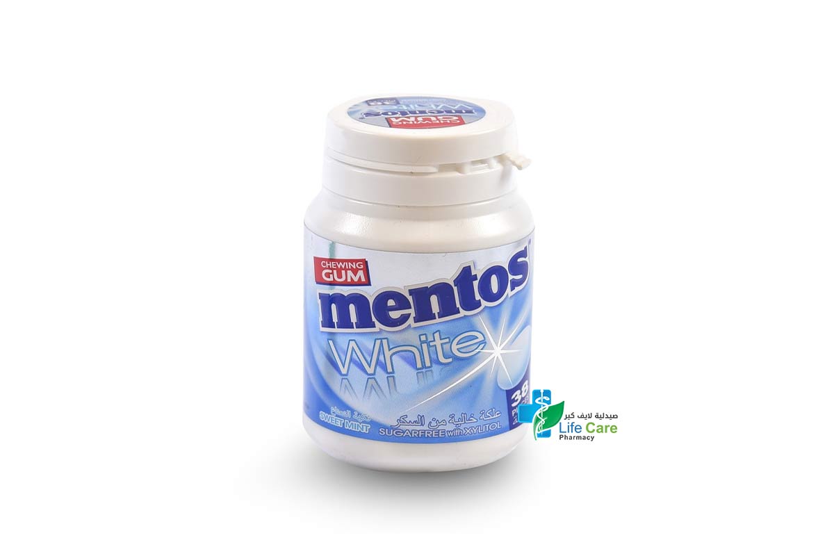 MENTOS WHITE SWEET MINT CHEWING GUM 38 PCS - Life Care Pharmacy