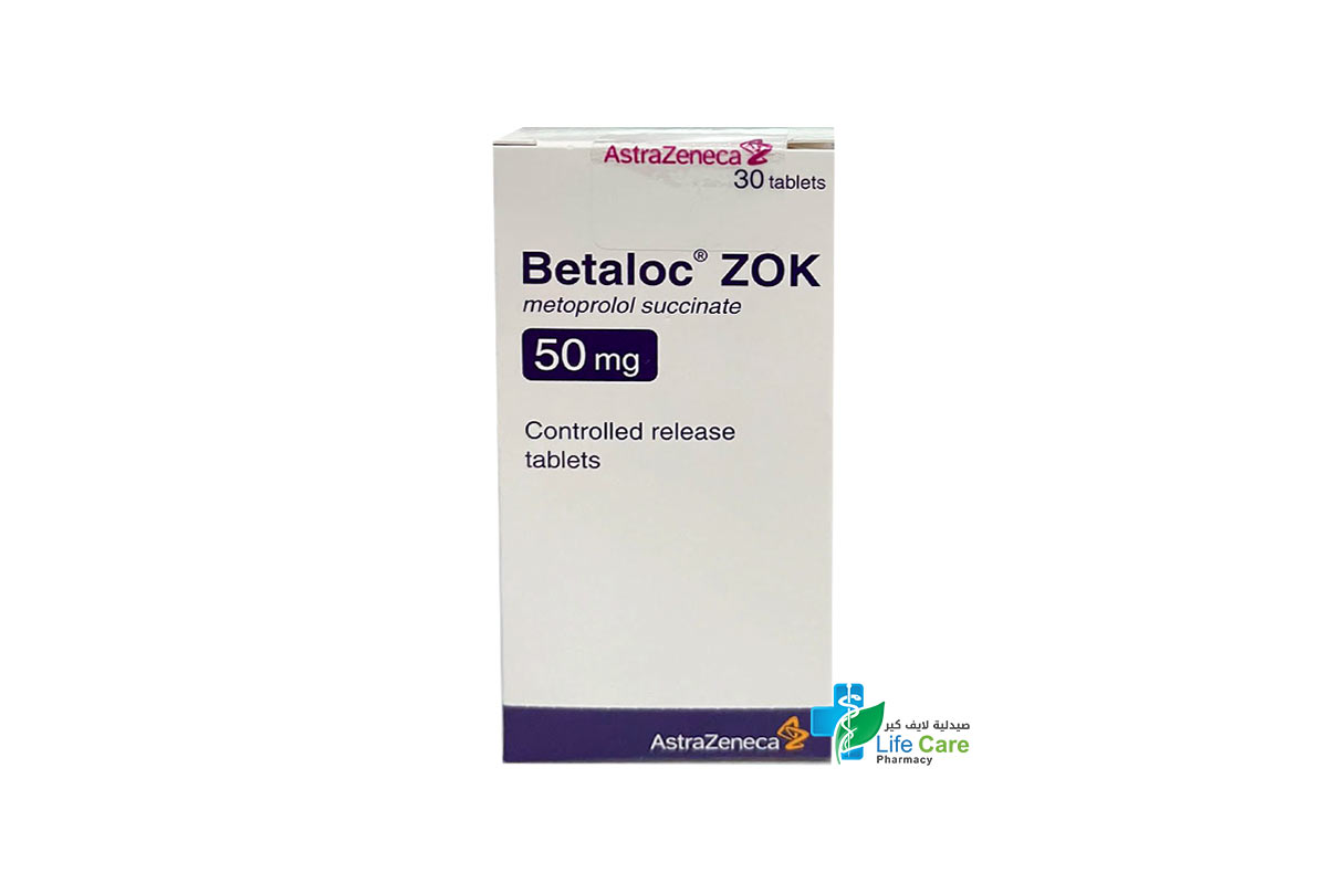BETALOC ZOK 50MG 30 TABLETS - Life Care Pharmacy