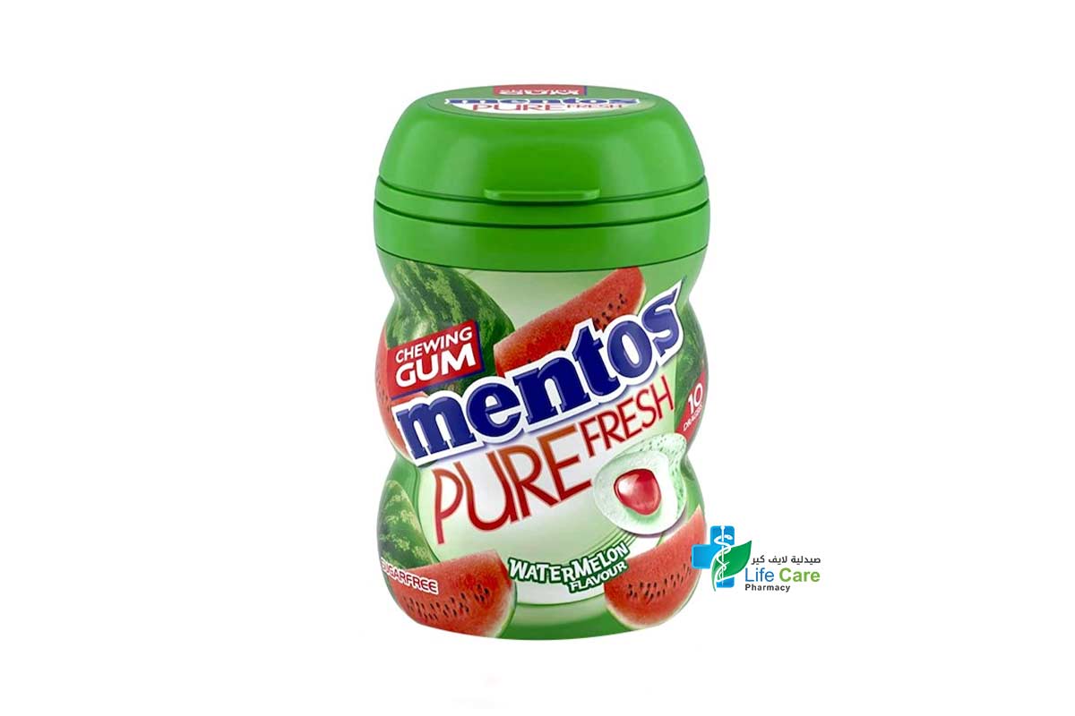 مينتوس علكة بيور فريش بنكهة البطيخ 10 قطعة - صيدلية لايف كير