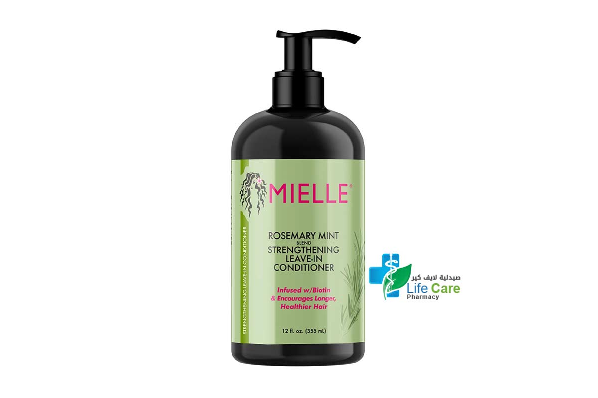 MIELLE ROSEMARY MINT STRENGTHENING LEAVE IN CONDITIONER 355 ML - Life Care Pharmacy