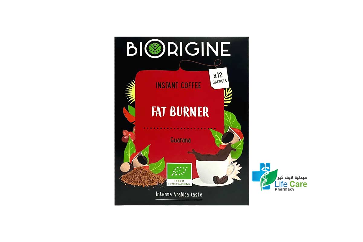 BIORIGINE FAT BURNER INSTANT COFFEE 12 SACHETS - Life Care Pharmacy