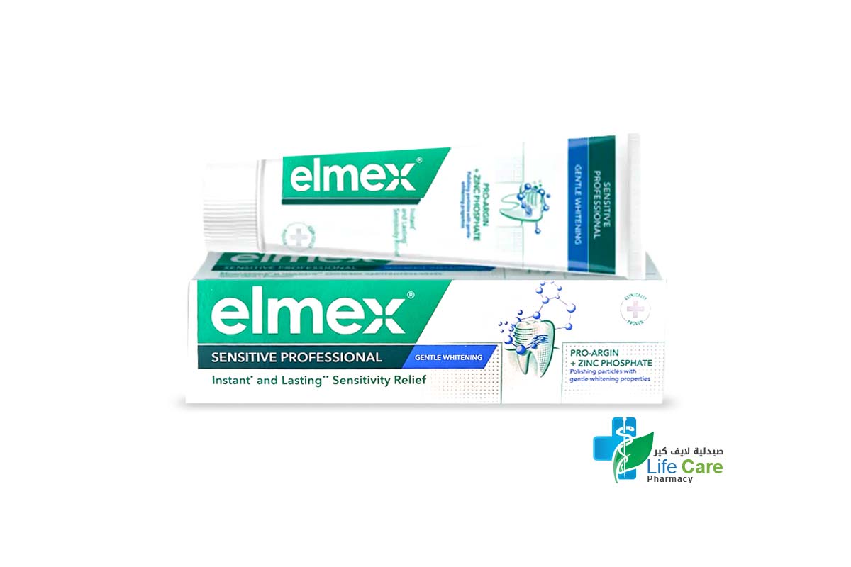 ELMEX SENSITIVE PROFESSIONAL GENTLE WHITENING TOOTHPASTE 75 ML - Life Care Pharmacy
