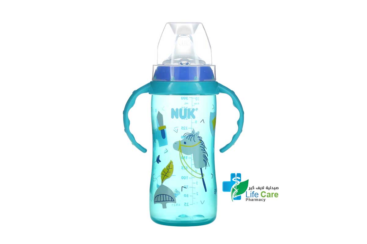 NUK LARGE LEARNER CUP 8 PLUS MONTHS BLUE 300 ML - Life Care Pharmacy