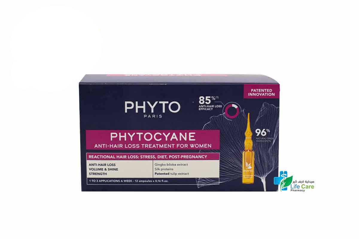PHYTO REACTIONAL ANTI HAIR LOSS FOR WOMEN 12X5ML - Life Care Pharmacy