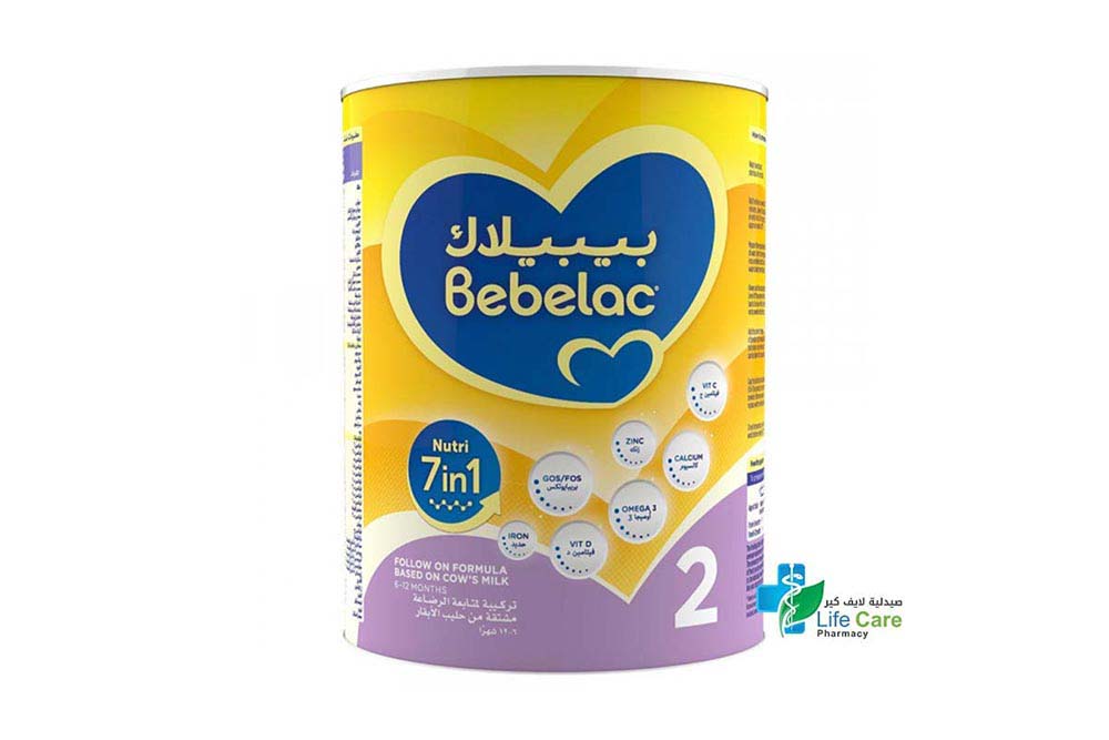 BEBELAC NO 2 NUTRI 6TO12 MONTH 7 IN 1 400GM - Life Care Pharmacy