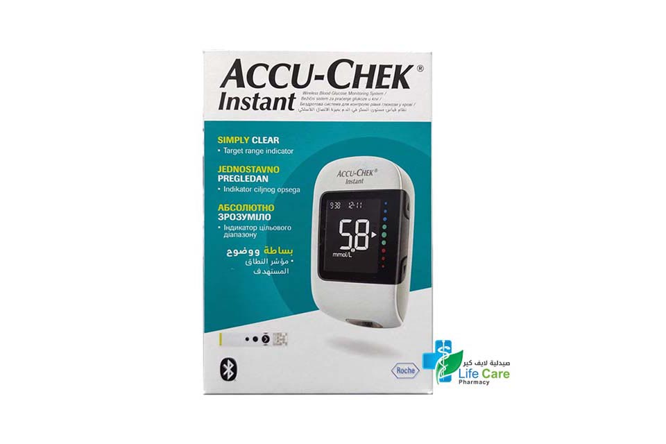 ACCU CHEK INSTANT MONITOR WITH 10 STRIPS - Life Care Pharmacy